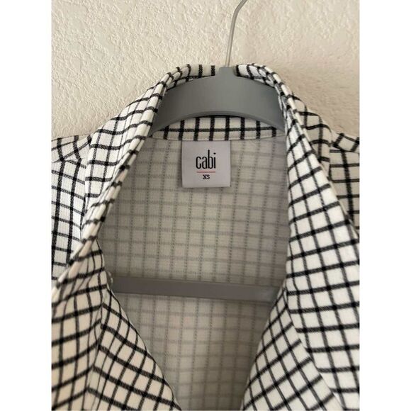Cabi windowpane‎ cropped moto jacket xs - Picture 5 of 7